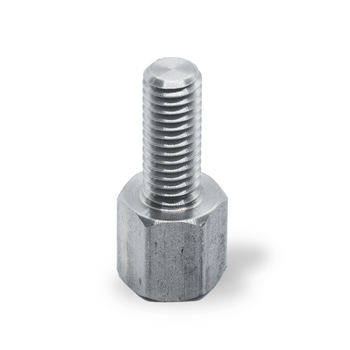 Stub nipple 8mm aluminium for welding