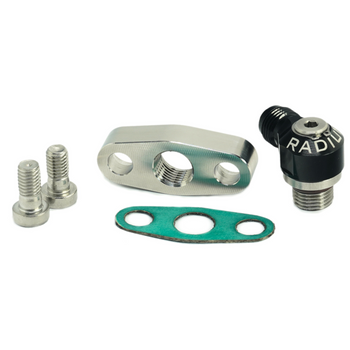 Garrett G42 Oil Feed Stainless Steel Flange - AN6 ORB SET